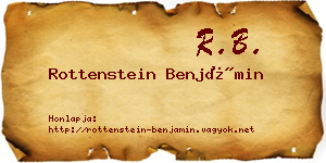 Rottenstein Benjámin névjegykártya